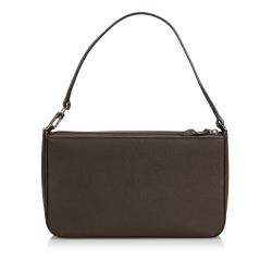 Pre Owned Burberry Black Leather Baguette Bag