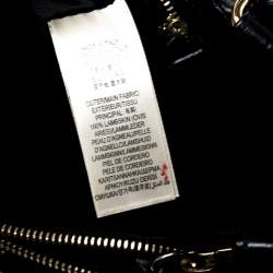 Pre Owned Burberry Black Soft Leather Bridle Small Hepburn Tote