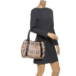 مملوكة مسبقًا حقيبة بربري نورث فيلد هاي ماركت بيج كانفاس مقوى صغيرة