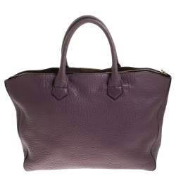 Pre Owned Burberry Lilac Leather Medium Dewsbury Tote 
