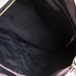 Pre Owned Burberry Lilac Leather Medium Dewsbury Tote 