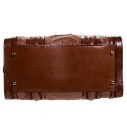 مملوكة مسبقًا Burberry Brown Leather Alchester Bowler Bag