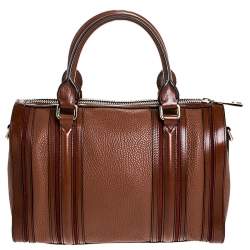 مملوكة مسبقًا Burberry Brown Leather Alchester Bowler Bag