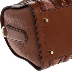 مملوكة مسبقًا Burberry Brown Leather Alchester Bowler Bag