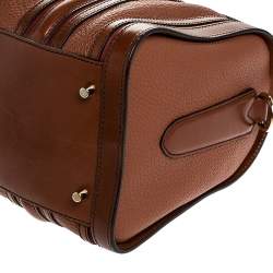 مملوكة مسبقًا Burberry Brown Leather Alchester Bowler Bag