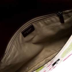 Pre Owned Burberry Multicolor Floral Print Canvas and Leather Flap Shoulder Bag