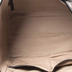 Pre Owned Burberry Beige/Black PVC and Patent Leather Nova Check Tote