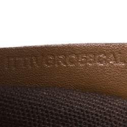 Pre Owned Burberry Brown Nova Check Canvas and Leather Ashbury Knight Satchel