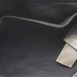 Pre Owned Burberry Black Haymarket Check Leather Maydown Crossbody Bag