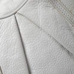 Burberry White Leather Ashbury Satchel