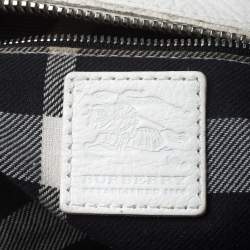 Burberry White Leather Ashbury Satchel