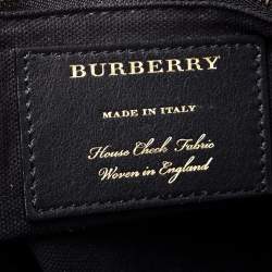 Pre Owned Burberry Beige/Brown House Check Fabric and Leather Orchard Bowler Bag