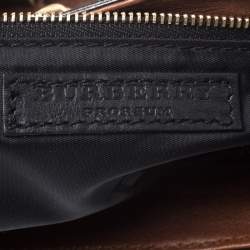 Pre Owned Burberry Brown Studded Leather Prorsum Cadet Sling Bag