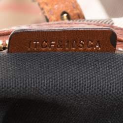 Pre Owned حقيبة يد بربري بريدال ساليسبوري صغيرة جلد و كانفاس مربعات هاوس بيج و بني فاتح