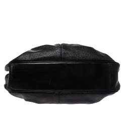 Pre Owned Burberry Black Leather Warrior Drawstring Hobo