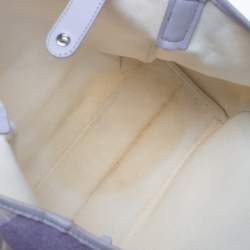 Pre Owned Burberry Purple Canvas Large Canterbury Tote