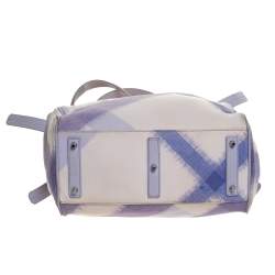 Pre Owned Burberry Purple Canvas Large Canterbury Tote