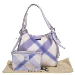 Pre Owned Burberry Purple Canvas Large Canterbury Tote