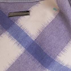 Pre Owned Burberry Purple Canvas Large Canterbury Tote