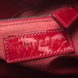 Burberry Red Patent Leather Medium Bilmore Tote