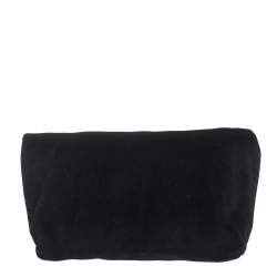Pre Owned Burberry Black Velvet Crystal Embellished Pin Clutch