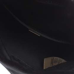 Pre Owned Burberry Black Velvet Crystal Embellished Pin Clutch