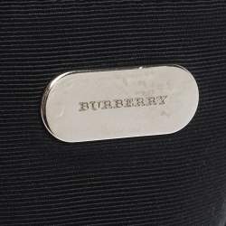 Pre Owned Burberry Black Velvet Crystal Embellished Pin Clutch