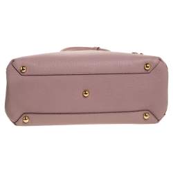 مملوكة مسبقًا Burberry Pink Leather and House Check Fabric Medium Banner Tote