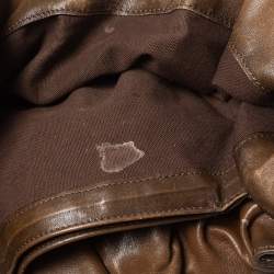 Pre Owned Burberry Brown House Check Canvas and Leather Large Beaton Tote
