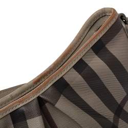 مملوكة مسبقًا Burberry Beige Smoke Check Coated Canvas and Leather Hartham Crossbody Bag