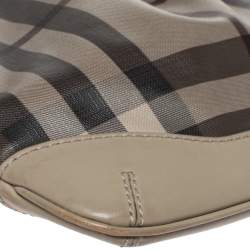 مملوكة مسبقًا Burberry Beige Smoke Check Coated Canvas and Leather Hartham Crossbody Bag
