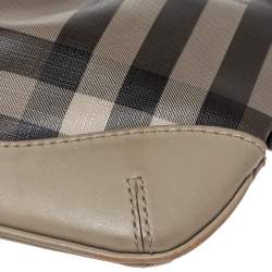 مملوكة مسبقًا Burberry Beige Smoke Check Coated Canvas and Leather Hartham Crossbody Bag