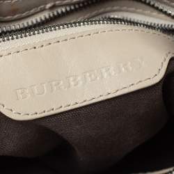 مملوكة مسبقًا Burberry Beige Smoke Check Coated Canvas and Leather Hartham Crossbody Bag