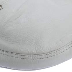 Burberry White Leather Small Malika Hobo
