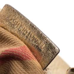 Pre Owned حقيبة بربري أشبوري نايت جلد ذهبي ميتاليك