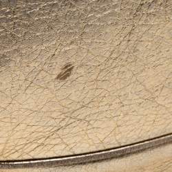 Pre Owned حقيبة بربري أشبوري نايت جلد ذهبي ميتاليك