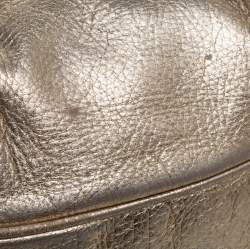 Pre Owned حقيبة بربري أشبوري نايت جلد ذهبي ميتاليك