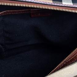 Pre Owned حقيبة بربري بولينغ ريدل شيستر قماش كاروهات هاوس سوداء