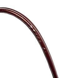 Pre Owned Burberry Burgundy/Beige Heart Check PVC and Patent Leather Hernville Hobo