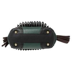 مملوكة مسبقًا Burberry Multicolor Brogue Leather Banner Fringe Tote