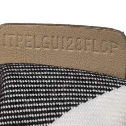Pre Owned Burberry Beige Perforated Suede and Leather Oversized Hobo