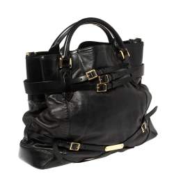 Pre Owned Burberry Black Leather Large Bridle Lynher Tote