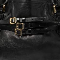Pre Owned Burberry Black Leather Large Bridle Lynher Tote