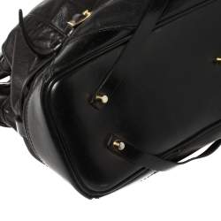 Pre Owned Burberry Black Leather Large Bridle Lynher Tote