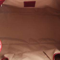 Pre Owned حقيبة بربري وارير كبيرة جلد سوداء وكاروهات نوفا