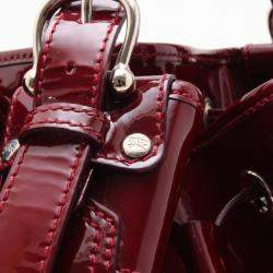 Pre Owned حقيبة بربري وارير كبيرة جلد سوداء وكاروهات نوفا