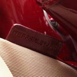 Pre Owned حقيبة بربري وارير كبيرة جلد سوداء وكاروهات نوفا