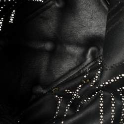 Pre Owned Burberry Black Perforated Leather Salisbury Tote