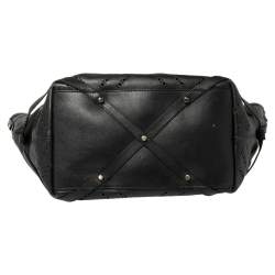 Pre Owned Burberry Black Perforated Leather Salisbury Tote