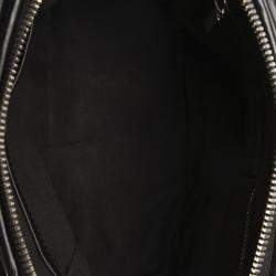 Pre Owned Burberry Black Plaid Wool Satchel